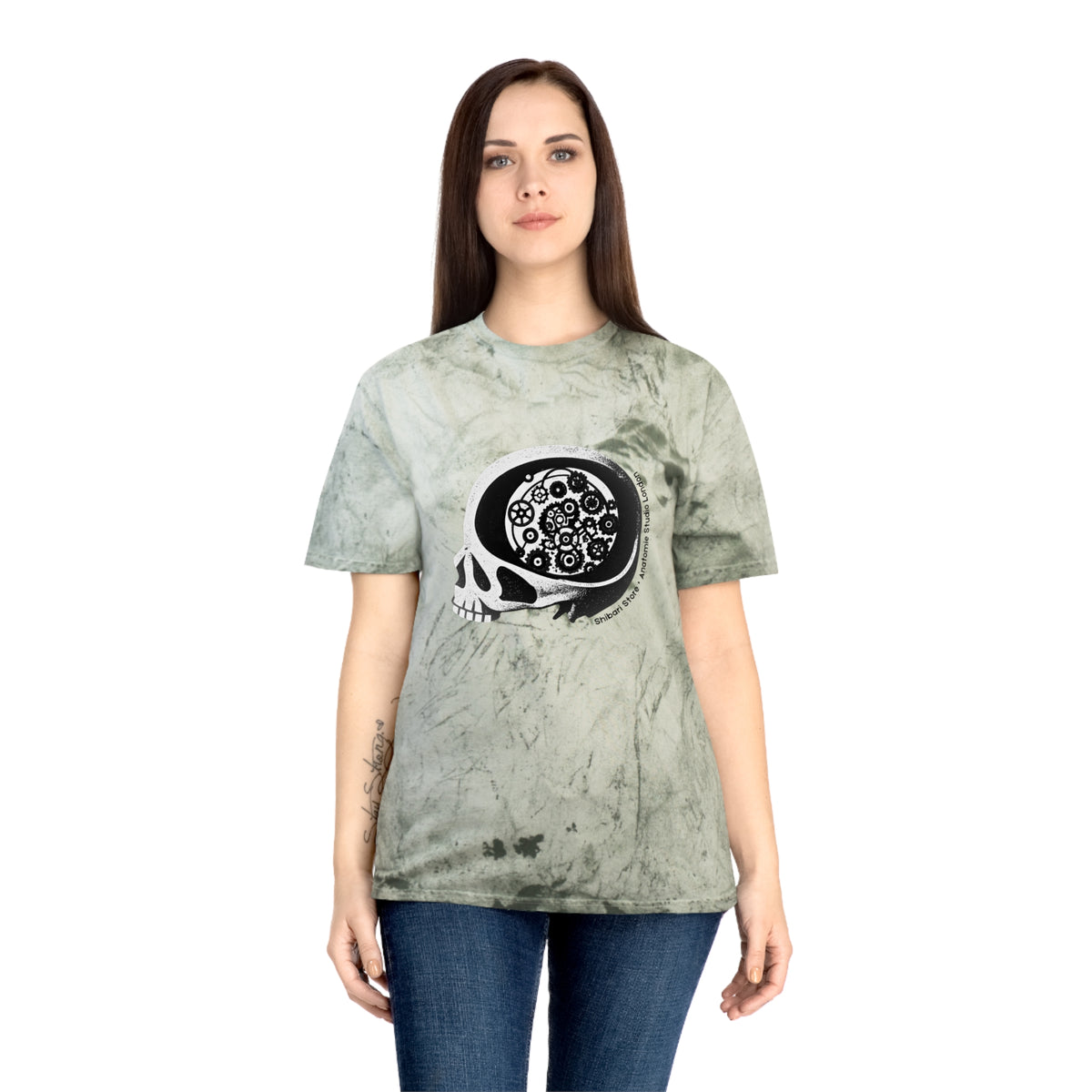 Official Shibari Store x Anatomie Studio Skull Logo - Tie-Dye Unisex Tee