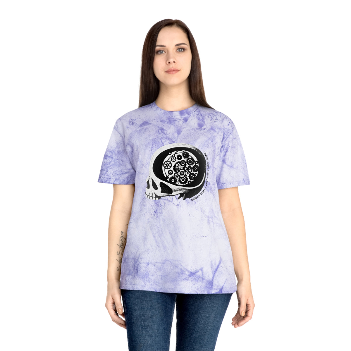 Official Shibari Store x Anatomie Studio Skull Logo - Tie-Dye Unisex Tee